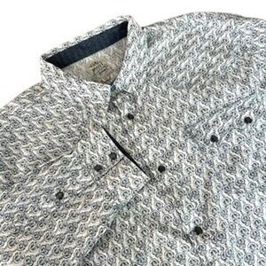 Moonshine Spirits Brad Paisley Mens XXL White Blue Medallion Western Snap Shirt